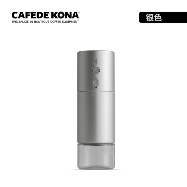 CAFEDEKONA electric coffee grinder rechargeable Outdoor portable mill Alloy steel burr Provide different step adjustment gears