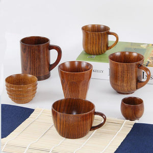 High quality creative Natural wood mug coffee wine glass kettle Insulation tea cup For family tea room bar Beer Milk Drinkware