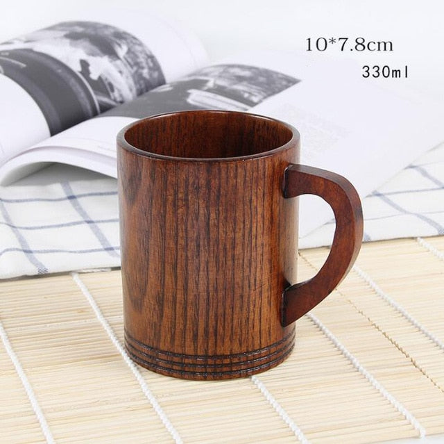 High quality creative Natural wood mug coffee wine glass kettle Insulation tea cup For family tea room bar Beer Milk Drinkware