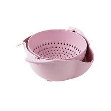 Load image into Gallery viewer, 2-in-1 Multifunction Kitchen Colander/Strainer Bowl Set Double Layered Rotatable Drain Basket Washing Mixing Fruits Vegetables S
