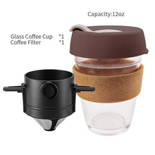 Load image into Gallery viewer, Coffee Filter Portable 304 Stainless Steel Drip Coffee Tea Holder Funnel Baskets Reusable Tea Infuser and Stand Coffee Dripper
