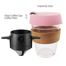Load image into Gallery viewer, Coffee Filter Portable 304 Stainless Steel Drip Coffee Tea Holder Funnel Baskets Reusable Tea Infuser and Stand Coffee Dripper
