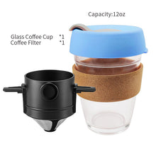 Load image into Gallery viewer, Coffee Filter Portable 304 Stainless Steel Drip Coffee Tea Holder Funnel Baskets Reusable Tea Infuser and Stand Coffee Dripper
