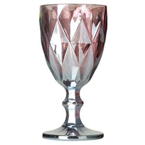 Wine Glasses Multicolor Carved Glass Red Wine Juice Cups Wedding Party Champagne Flutes Goblet for Bar Restaurant Home as Gifts
