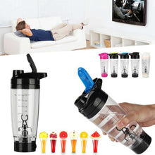 Load image into Gallery viewer, Portable Vortex Electric Protein Shaker Mixer Bottle Detachable Cup
