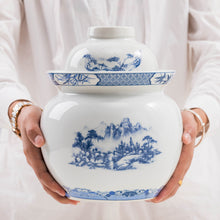 Load image into Gallery viewer, Jingdezhen Pickle Jar Ceramic Kimchi Container Chinese Pickled Jars Vegetables Chili Radish Pickling Storage Sealed Tank Thicken
