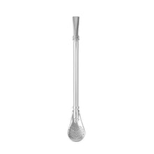 Load image into Gallery viewer, Stainless Steel Drinking Straw Filter Handmade Yerba Mate Tea Bombilla Reusable Sucker Spoon Filter Bar Drinks Kit
